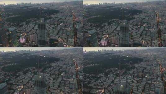 航拍视角青岛城市夜景高清在线视频素材下载