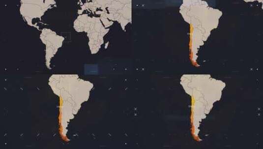 智利Hud新闻地图高清在线视频素材下载