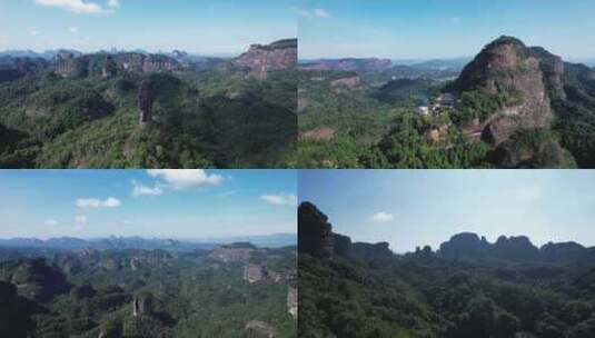 世界文化遗产广东丹霞山航拍高清在线视频素材下载