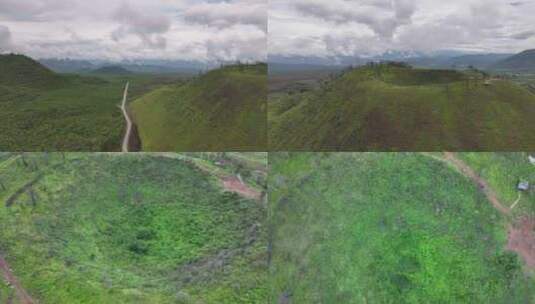 腾冲火山地热国家地质公园航拍高清在线视频素材下载