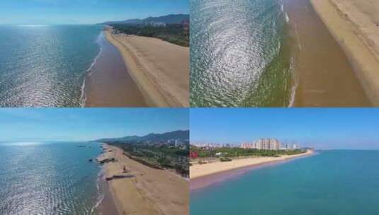 东海大海海边海水海浪沙滩海滩航拍风景唯美高清在线视频素材下载