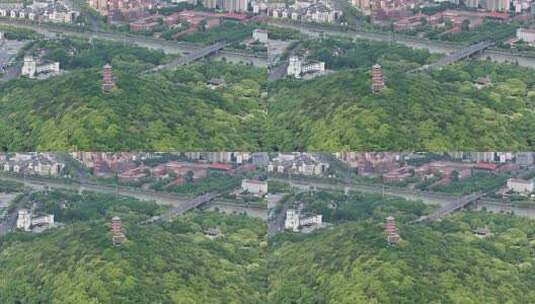 无锡惠山惠山古镇惠山寺自然景观高清在线视频素材下载