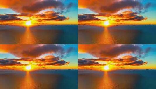 海上日落绚丽天空景色高清在线视频素材下载
