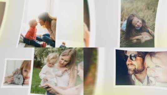 温馨简洁家庭相册写真生日回忆展示AE模板高清AE视频素材下载