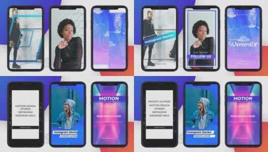 整洁Instagram故事AE模板高清AE视频素材下载
