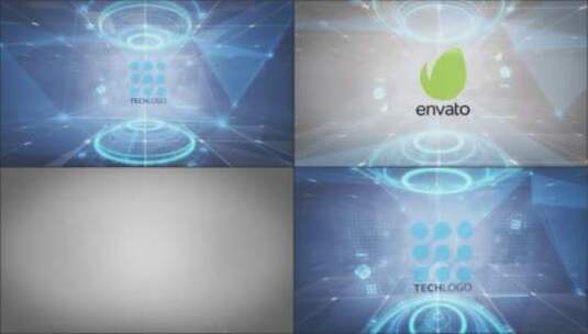 高科技企业宣传标志开场展示AE模板高清AE视频素材下载