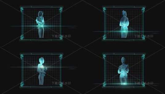 身份扫描识别高清AE视频素材下载