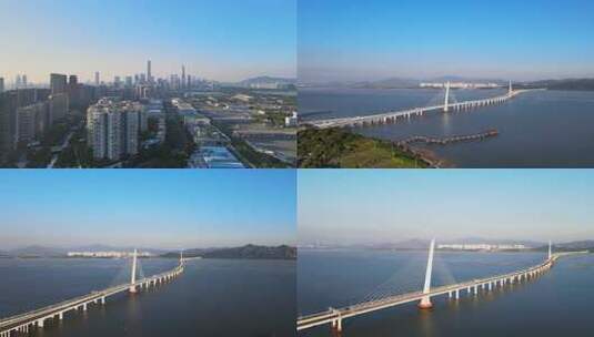 深圳湾口岸深圳湾大桥南山区宣传片高清在线视频素材下载