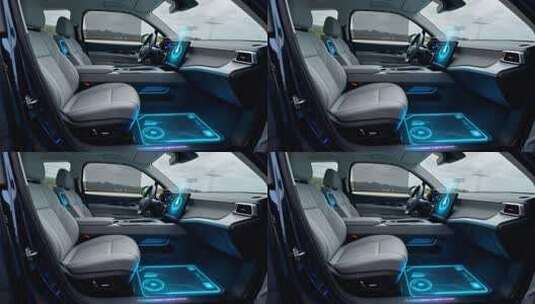 新能源汽车内部智能科技展示高清在线视频素材下载