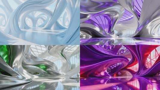 抽象3D渲染场景素材高清在线视频素材下载