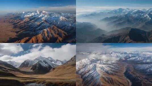 昆仑山壮美风光合集高清在线视频素材下载