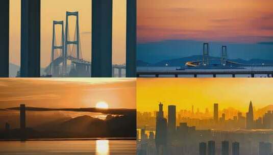 深圳 深中大桥高清在线视频素材下载