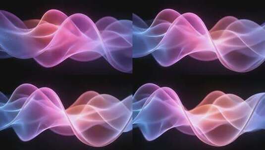 绚丽多彩的抽象光波律动背景高清在线视频素材下载