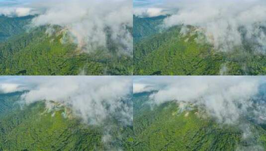 5K航拍广东南岭山脉大山高山山峰山脊岭南高清在线视频素材下载