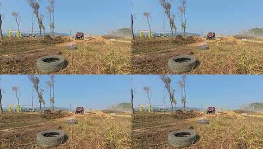 越野车过水高清在线视频素材下载