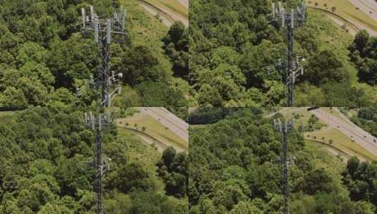 建在山上的传输塔高清在线视频素材下载