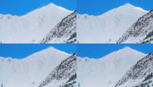 山上的暴风雪高清在线视频素材下载