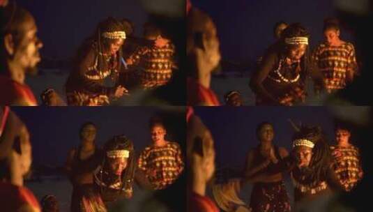 非洲部落舞者在跳舞高清在线视频素材下载