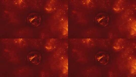 太空银河系红色的星星高清在线视频素材下载
