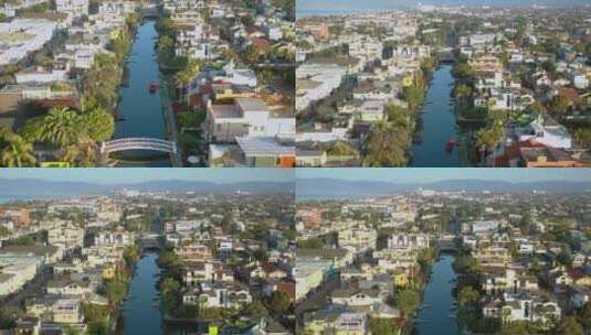 航拍的城镇景观高清在线视频素材下载