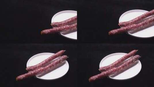 红肠灌肠年货香肠高清在线视频素材下载