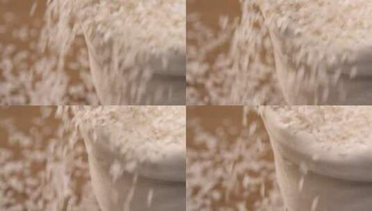 东北大米粮食米粒珍珠米高清在线视频素材下载