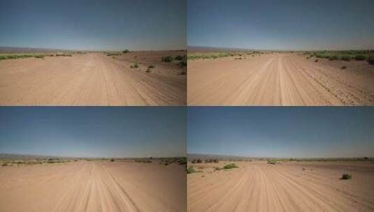 在沙漠上行驶的高速pov镜头高清在线视频素材下载