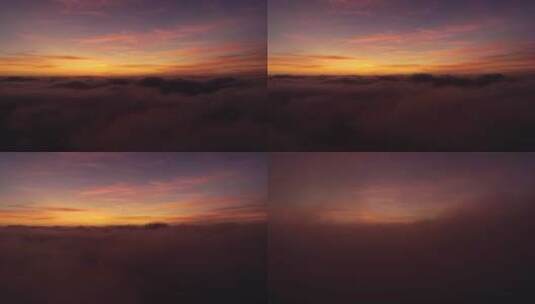 云上的日落高清在线视频素材下载
