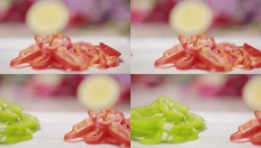切西红柿块高清在线视频素材下载