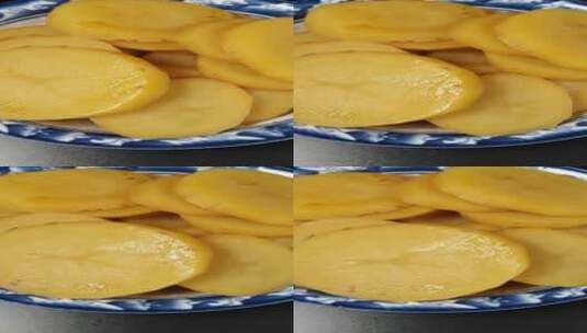 卤土豆片素材凉拌菜食品4k视频旋转展示高清在线视频素材下载
