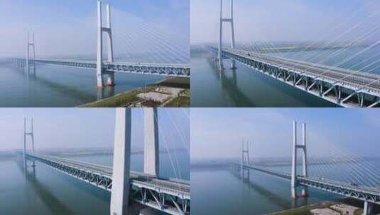 荆州公铁大桥高清在线视频素材下载