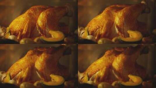 延时烤鸡过程高清在线视频素材下载