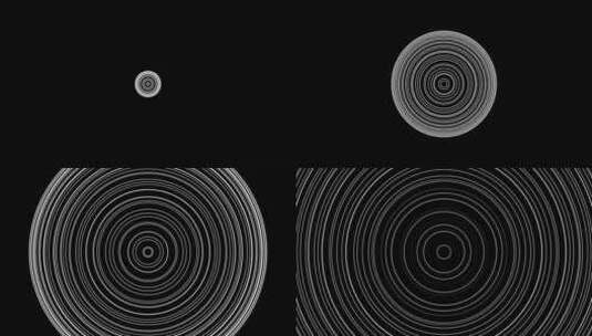圆圈排列震荡放射年轮放大高清在线视频素材下载