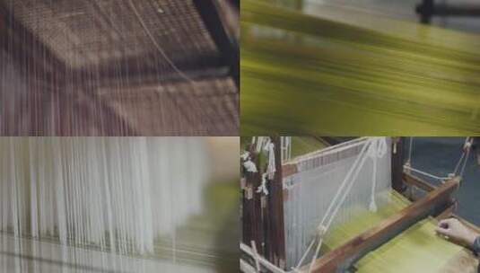 【合集】织造纺织真丝古代织女织布高清在线视频素材下载