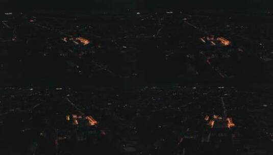 喜洲夜景航拍高清在线视频素材下载