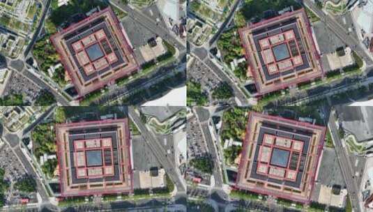 上海世博园中华艺术宫中国馆世博会最新航拍高清在线视频素材下载