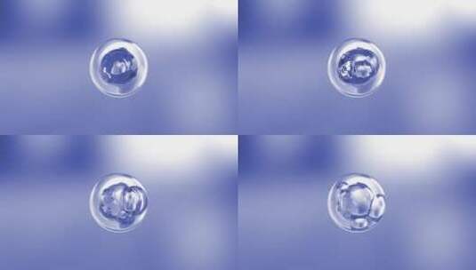 蓝色分子淡斑精粹渗透液晶凝胶吸收高清在线视频素材下载