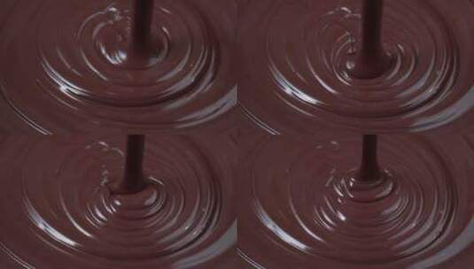 融化的巧克力酱高清在线视频素材下载