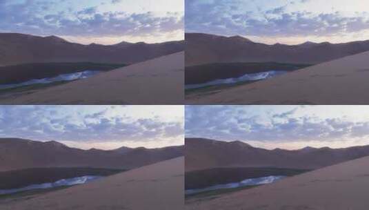 延时摄影内蒙阿拉善巴丹吉林沙漠日出高清在线视频素材下载