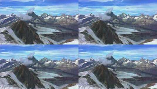 视野清晰的山脉高清在线视频素材下载