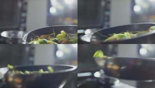 烹饪菜肴特写镜头高清在线视频素材下载
