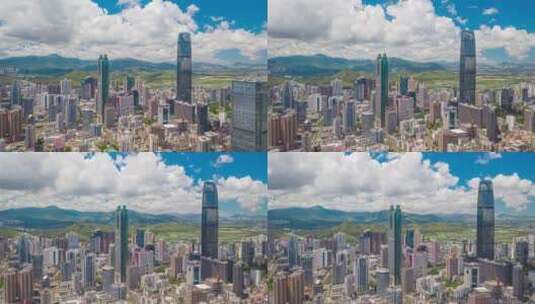 深圳城市大厦标志航拍高清在线视频素材下载