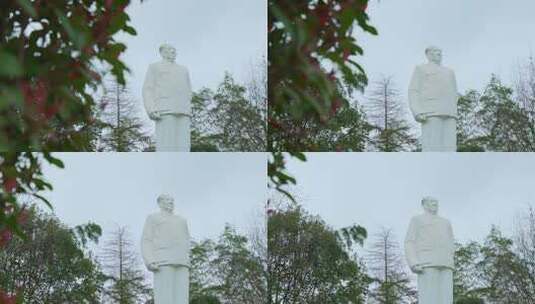 毛主席雕塑高清在线视频素材下载