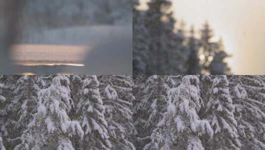 雪花飘落慢镜头唯美特写高清在线视频素材下载