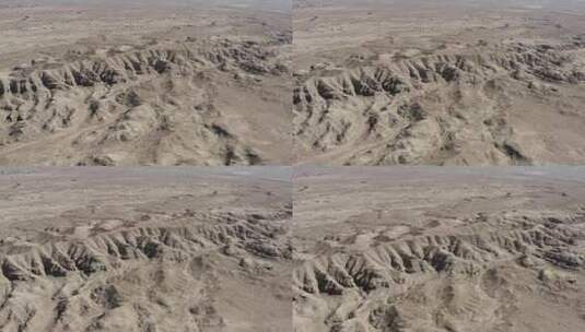 新疆克拉玛依魔鬼城雅丹风蚀地貌高清在线视频素材下载
