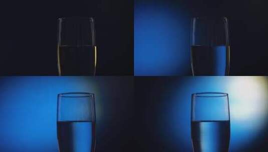 酒杯蓝光背景光影高清在线视频素材下载