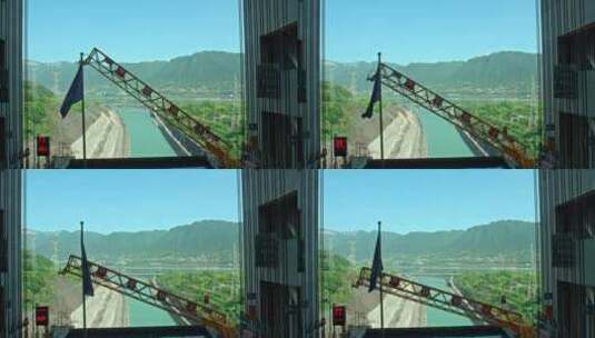 湖北宜昌三峡大坝升降船闸4K视频高清在线视频素材下载