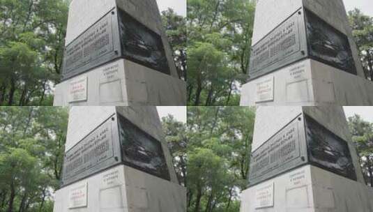 苏联红军阵亡战士纪念碑碑文壁画延时高清在线视频素材下载