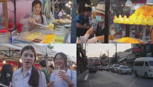 泰国街道集市高清在线视频素材下载