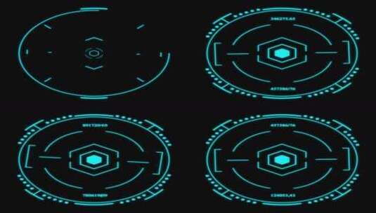 科技HUD 虚拟科技 科技元素高清在线视频素材下载